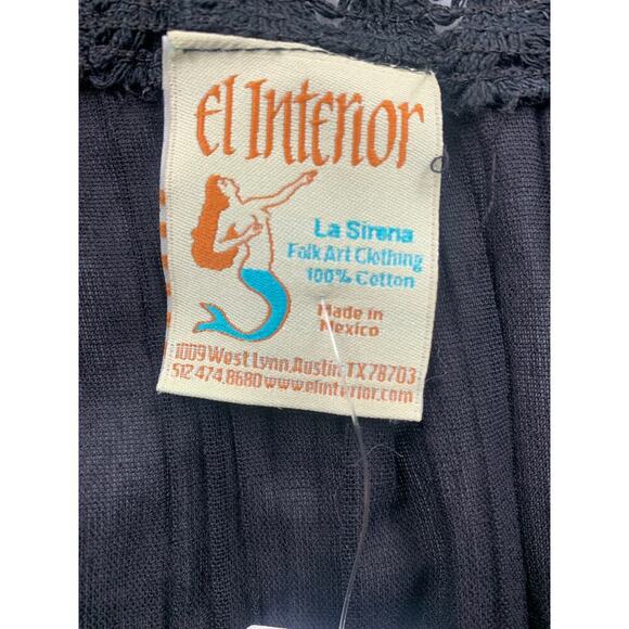 Women's El Interior Black Cotton Shirt - Size XL - Picture 4 of 5
